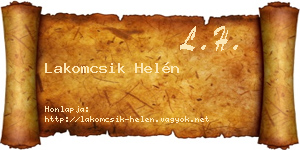 Lakomcsik Helén névjegykártya